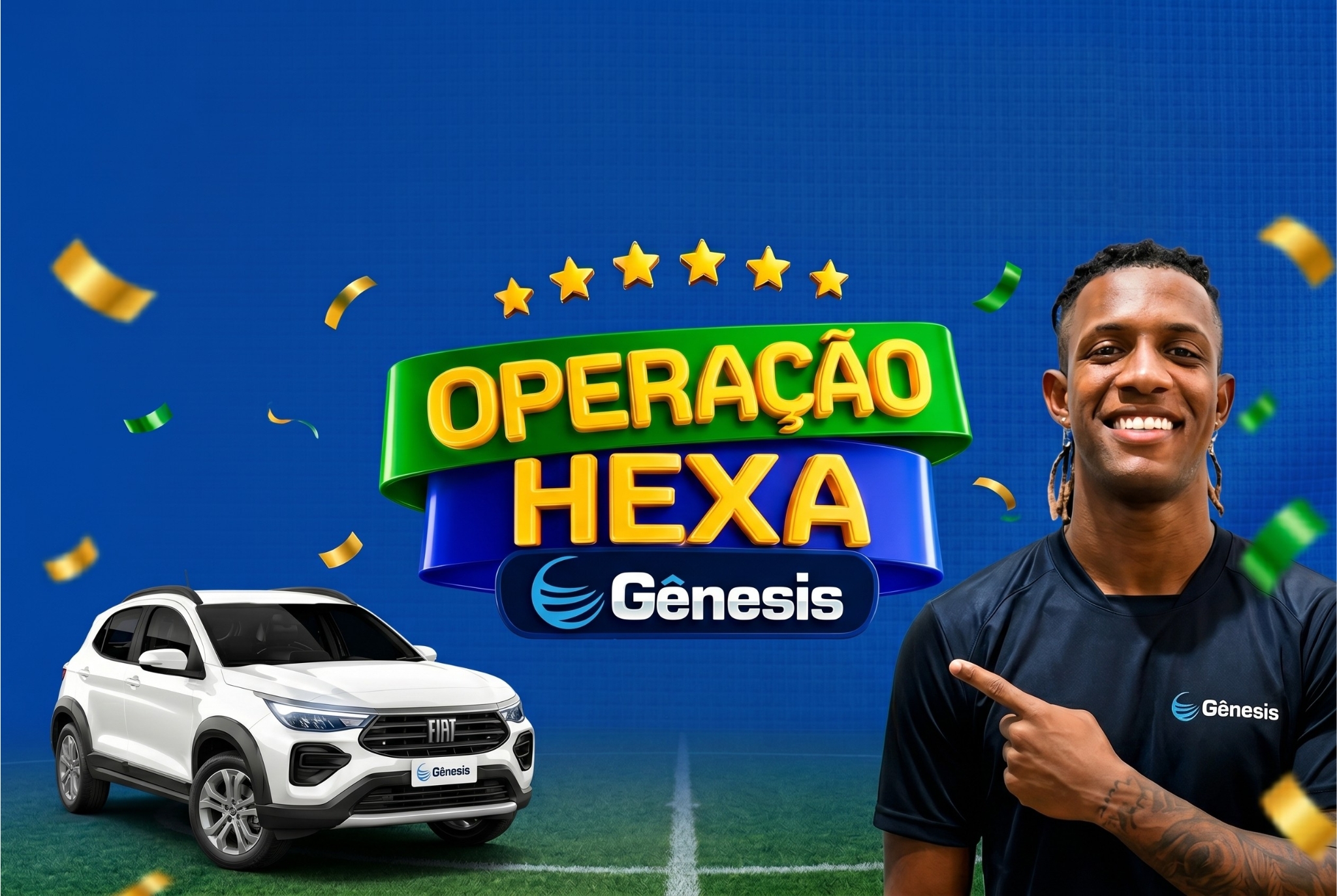 Operação Hexa Gênesis — Proteja seu veículo e torça pelo Brasil com 6 meses de mensalidade grátis